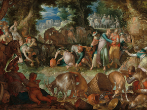 Joachim Wtewael - Moses Striking the Rock | Иоахим Эйтевал