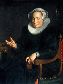 Joachim Wtewael - Portrait of Christina Wtewael van Halen | Иоахим Эйтевал