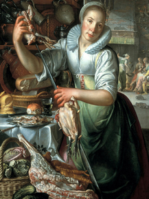 Joachim Wtewael - The kitchen maid | Иоахим Эйтевал
