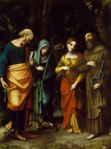 Correggio - Saints Peter, Martha, Mary Magdalen, and Leonard | Корреджо