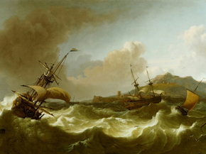 Ludolf Bakhuizen - Ships on a stormy sea | Людольф Бакхёйзен