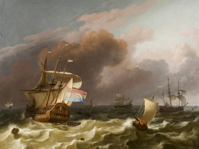 Ludolf Bakhuizen - Ships on Rough Seas | Людольф Бакхёйзен
