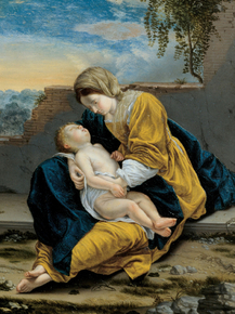 Orazio Gentileschi - Madonna and Child in a landscape | Орацио Джентилески