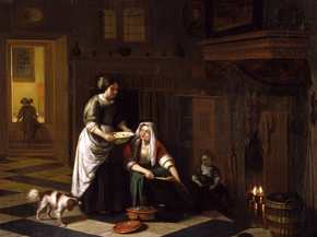 Pieter de Hooch - The Fireside | Питер де Хох