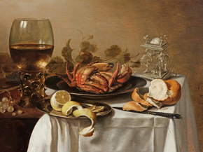 Pieter Claesz - A still life with a roemer, a crab and a lemon | Питер Клас
