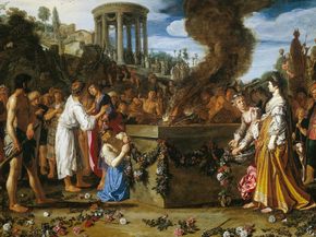 Pieter Lastman - Orestes and Pylades Disputing at the Altar | Питер Ластман