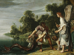 Pieter Lastman - The Angel and the Young Tobit with the Fish | Питер Ластман