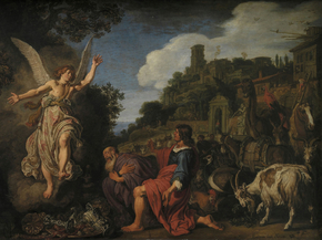 Pieter Lastman - The Angel Raphael Takes Leave of Old Tobit | Питер Ластман