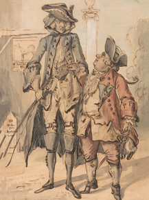 Paul Sandby - Caricature of George Bubb Dodington and Sir Robinson | Пол Сэндби