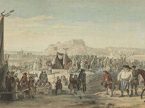 Paul Sandby - Horse Fair on Bruntsfield Links, Edinburgh | Пол Сэндби