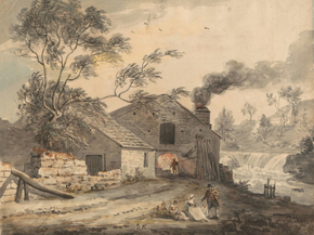 Paul Sandby - Iron Forge on the River Kent, Westmorland | Пол Сэндби