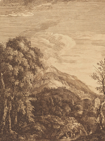 Paul Sandby - Landscape with a Waterfall | Пол Сэндби
