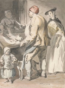 Paul Sandby - London Cries - A Fishmonger | Пол Сэндби
