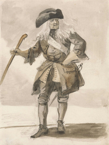 Paul Sandby - London Cries - A Man Swaggering | Пол Сэндби