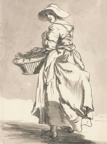 Paul Sandby - London Cries - Flowers | Пол Сэндби