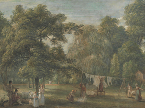 Paul Sandby - The Garden of Thomas Sandbys House | Пол Сэндби