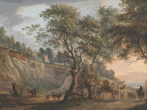 Paul Sandby - View at Charlton, Kent | Пол Сэндби
