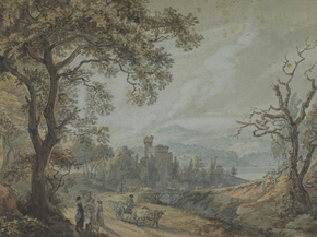 Paul Sandby - View in Wales | Пол Сэндби