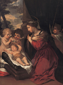 Pietro da Cortona - Madonna with the Child and angels | Пьетро да Кортона