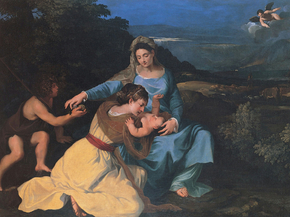 Pietro da Cortona - Madonna with the Child, Saint Catherine | Пьетро да Кортона