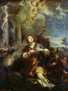 Pietro da Cortona - St Martina calling down Lightning | Пьетро да Кортона