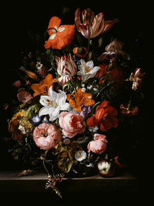 Rachel Ruysch - Flowers in a Glass Vase | Рашель Рюйш