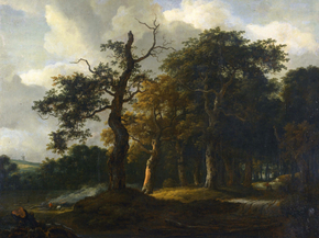 Jacob van Ruysdael - A Road through an Oak Wood | Якоб ван Рёйсдал
