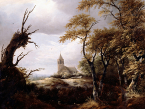 Jacob van Ruysdael - Landscape with a Church | Якоб ван Рёйсдал