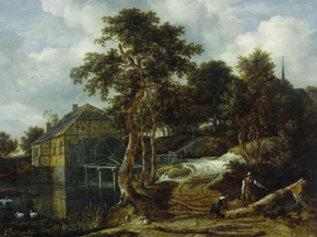 Jacob van Ruysdael - Landschap met watermolen | Якоб ван Рёйсдал