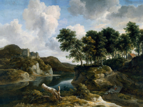 Jacob van Ruysdael - River Landscape with a Castle | Якоб ван Рёйсдал