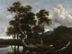 Jacob van Ruysdael - Tall Trees by the Water | Якоб ван Рёйсдал