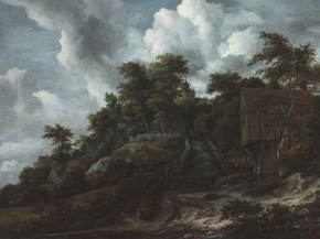 Jacob van Ruysdael - Wooded hillside with a view of Castle | Якоб ван Рёйсдал