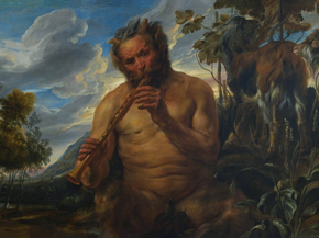 Jacob Jordaens - Satyr Playing the Pipe | Якоб Йорданс