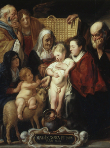 Jacob Jordaens - The Holy Family with Saint Anne and Young Baptist | Якоб Йорданс