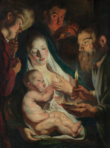 Jacob Jordaens - The Holy Family with Shepherds | Якоб Йорданс