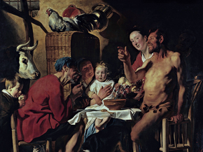 Jacob Jordaens - The Satyr and the Peasant | Якоб Йорданс