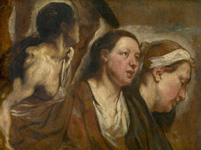 Jacob Jordaens - Two Female Heads and the Torso of a Warrior | Якоб Йорданс