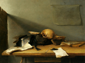 Jan Davidsz - Stil life with books and death´s head | Ян Давидс де Хем