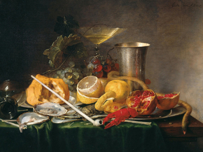 Jan Davidsz - Still Life, Breakfast with Champaign Glass | Ян Давидс де Хем