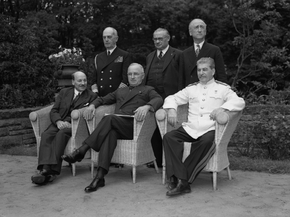 Потсдамская конференция. Этли, Труман, Сталин 