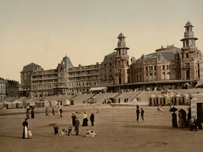 The beach and Kursaal, Blankenberghe, Belgium