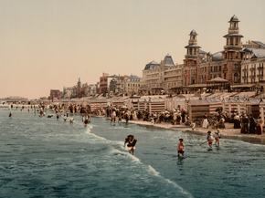 The beach and Kursaal, Blankenberghe, Belgium