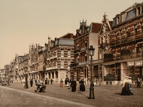 The beach and villas, Blankenberghe, Belgium
