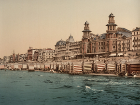 The seashore and Kursaal, Blankenberghe, Belgium