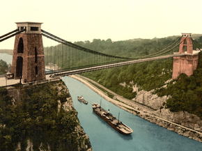 Clifton suspension bridge from the north east cliffs, Bristol, England