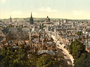 General view and High Street, Oxford, England