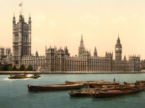 Houses of Parliament from the river, London, England Houses of Parliament from the river, London, England