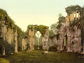 Interior, Netley Abbey, England