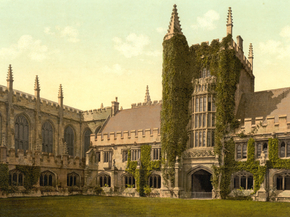 Magdalen College, Founder's Tower and Cloisters, Oxford, England