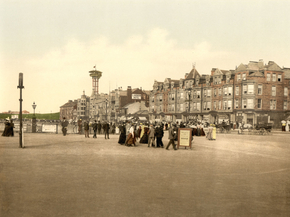 Parade and revolving tower, Morecambe, England